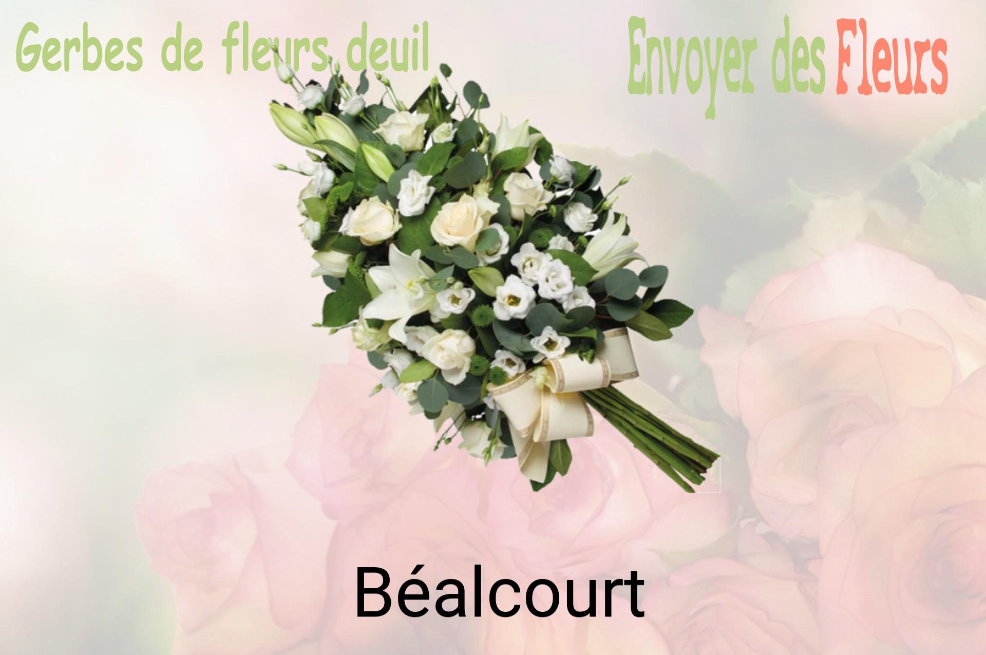 Gerbe de fleurs de deuil livrée à Béalcourt